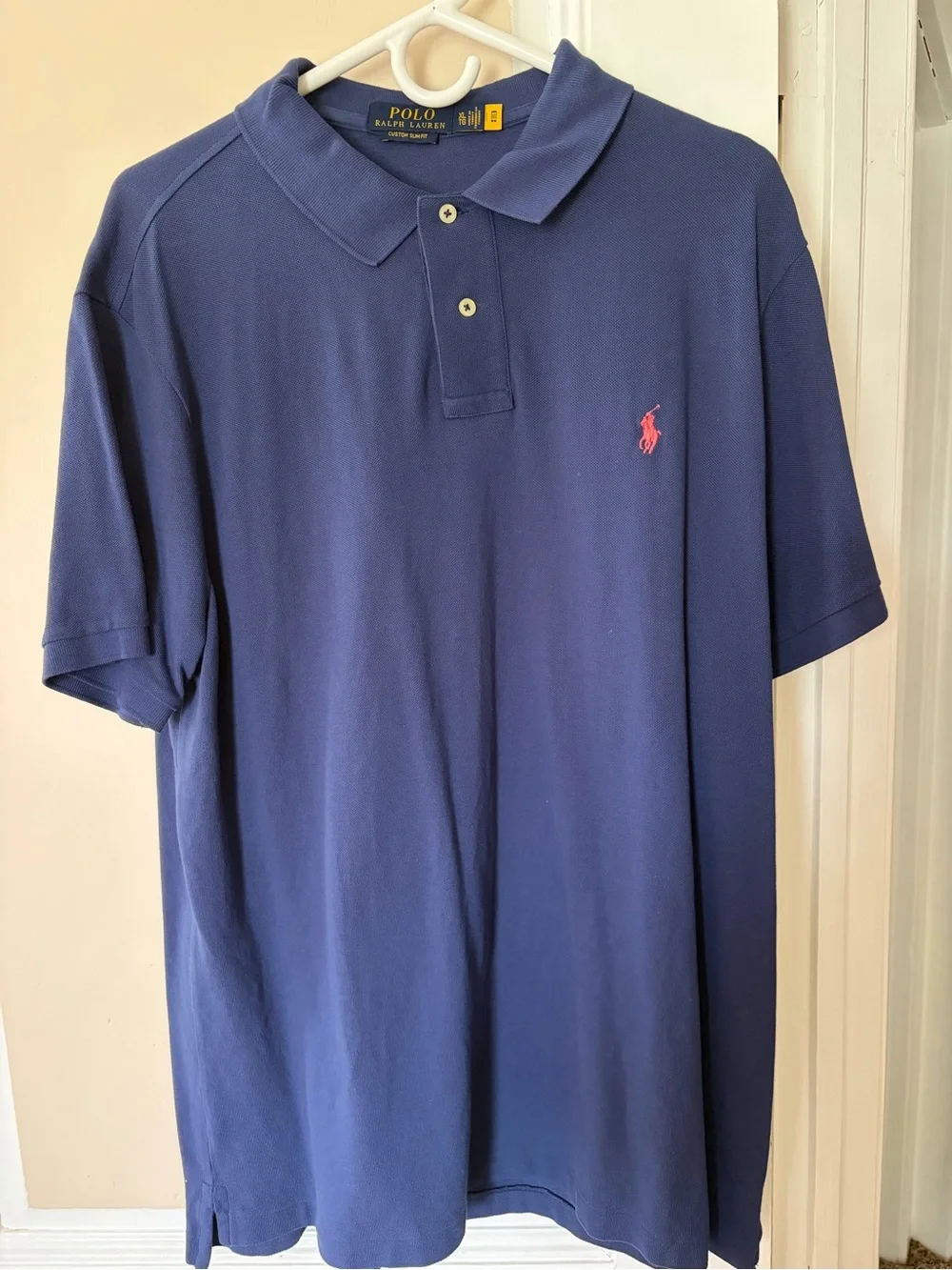 Ralph Lauren Men’s Navy Polo with Pink Pony